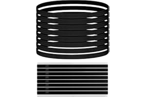 CZ Store Elastisches Kopfband - 8er-Pack Weiches Gewebe, rutschfestes Silikon, dehnbar bis zu 70 cm - Haarband, Fitness-Accessoires für Männer & Frauen