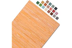 CosìCasa Alfombra Bambu Ecológica Antideslizante [50X180 cm] | Alfombras de Bambu de Cocina con Diseño de Efecto Lavado | Esterilla Bambu de Colores Arancio