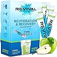 Revival Rapid Rehydration, Electrolytes Powder - High Strength Vitamin C, B1, B3, B5, B12 Supplement Sachet Drink, Effervescent Electrolyte Hydration Tablets - 12 Pack Apple Pear
