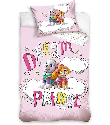 Asciugamano Da Bagno Paw Patrol 60x120 Cm In Cotone 100% - Rosa Con Everest, Skye, Rocky, Zuma, Ryder