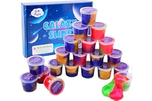 BRETOHAY 20 Packs Colorful Galaxy Slime, Stretchy & Non-Sticky,Idea Stocking Stuffers for Christmas,Party Favors for Kids, Sensory and Tactile Stimulation, Stress Relief, Educational Game, for Girls & Boys