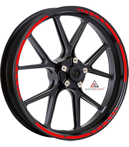 Adesivi Riflettenti Per Cerchi Moto Kawasaki Z750 - Rosso Riflettente E Bianco, Per Cerchi Da 17 Pollici, Completo 2 Ruote - Foto 9