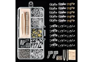 NCOALE Glasses Nose Pads Set, 30 Pairs Soft Silicone Screw-in Eyeglass Nose Pads Spectacle Repair Kit, Replace Nose Pads on Glasses, with Screws Screwdriver Tweezers Cleaning Cloth