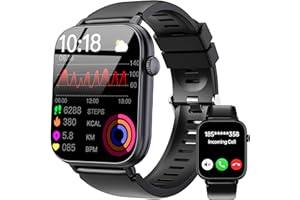 OUKITEL Smartwatch Uomo Donna 1,83'' HD Touch Smart Watch con Funzione Telefono, 100+ modalità Sport Orologio Fitness IP68 Impermeabile, Orologio Sportivo con Pulsazione/Sonno/SpO2/Monitor/Contapassi