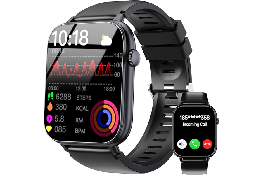 OUKITEL Smartwatch Men Women 1.83 Inch HD Smart Watch with Bluetooth Calls, 100+ Sports, Heart Rate Monitor, SpO2, IP68, Music/Photo Control, Notifications, Fitness Tracker for Android iOS4.9 out of 5 stars139€26.99