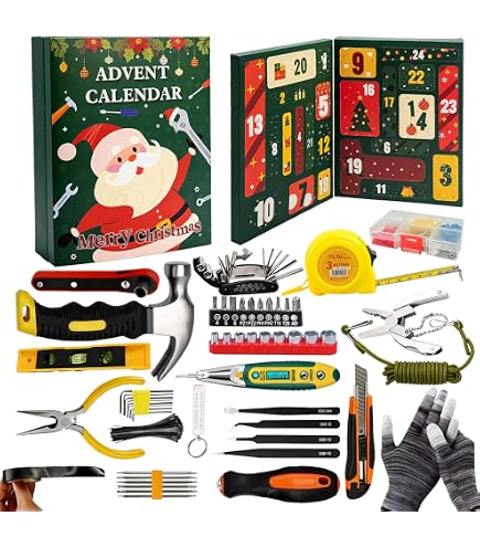 Calendrier De L'Avent 2025 Travail Du Cuir – 24 Outils Et Accessoires Surprise Pour Débutants Et Passionnés – Idée Cadeau Noël Original Bricolage Cuir