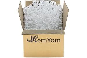 KemYom - Material de Relleno para Cajas de Embalajes y Mudanzas - Poliestireno Expandido para Protección en Envíos y traslados, Bloquea el producto en su lugar - Fichas tipo W (0,1m3 = 100LITROS)