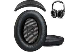 AHG ACCESSORY HOUSE GLOBAL Zapasowe nauszniki i wymienne poduszki na głowę do słuchawek Bose QuietComfort 35 (QC35) i Quiet Comfort 35 II (QC35 II) (QC35-QC35 II, czarne)