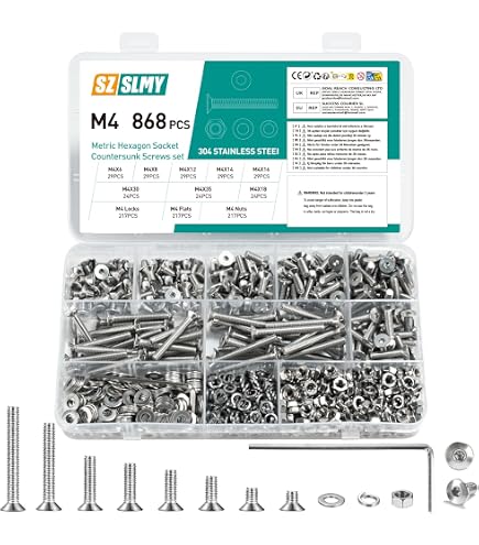 Uxcell M2 X 8mm Phillips Flat Countersunk Machine Screws – 304 Stainless Steel, 50-Pack, Silver Tone, For Electronics, Appliances, DIY Fastening & Repairs