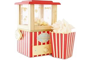 Le Toy Van - TV318 - Gioco educativo macchina per fare i pop corn giocattolo, 3 anni, giocattolo Montessori per giocare al film, giochi interattivi, giochi di ruolo, include biglietti per il cinema