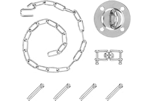 Purovi® Kit di Montaggio Completo per Poltrone Sospese e Amache | Inclusa Maniglia Girevole | capacità di carico Fino 300 kg