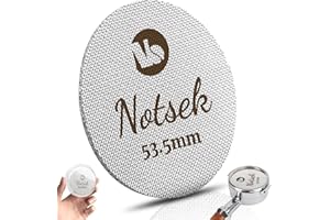NOTSEK Puck Screen 54mm, Espresso Puck Screen for 54mm Portafilter, with Acrylic Storage Box, Resuable 1.7mm Thickness 150μm, 316L Stainless Steel, Coffee Filter Screen, Lower Shower Screen
