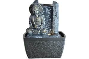 ZEN LIGHT Zen Arôme - Feng Shui Serenity, Fontanella per interni con LED, 18 cm