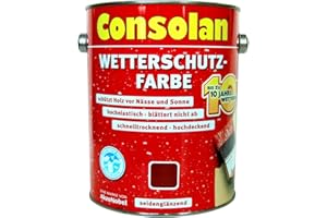 CONSOLAN AKZO NOBEL 2,5 Liter Consolan Wetterschutzfarbe braun (208) bis 10 Jahre Langzeitschutz