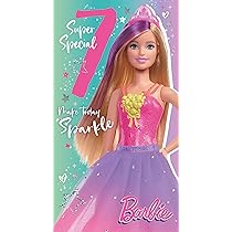 Danilo Promotions Limited Barbie-verjaardagskaart, officiële Barbie- wenskaart, Happy Birthday Barbie-kaart, Multi, 9 x 6 inch