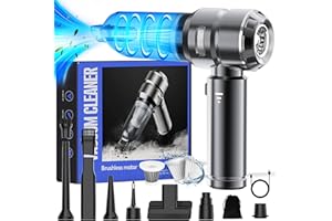 Bemkia Aspirador de Mano, 16000Pa Aspirador de Coche Sin Cable, 120W USB Aspiradora Inalámbrico Portátil Inalámbrico Handheld Vacuum Cleaner para Pelo De Mascotas, Coche, Hogar, Oficina