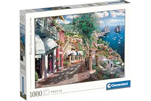 Clementoni - Puzzle 1000 piezas paisaje ciudad Capri, Puzzle adulto Italia (39257)