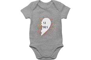Shirtracer - Baby Body Junge Mädchen - Partner-Look Familie Baby - best friends Konfetti Teil 2
