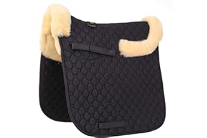 Merauno Tapis de selle en peau d'agneau naturel (D)