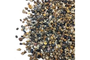 SHIZWU Aquarium Gravel, Fish Tank Gravel for Plant Substrate, Pea Gravel Decorative River Rocks(4-8mm, 1.8kg)