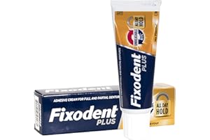 Fixodent Plus - Crema adesiva per protesi totale e parziale, 40 ml