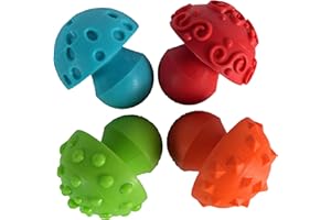 Craftplay My first art tools | Dough Hemispherical stampers | Pack of 4 patterns | Sensory mushroom rollers