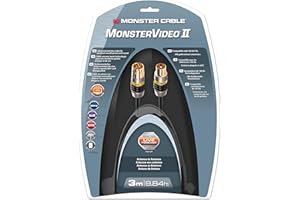 MONSTER - Câble d'Antenne Coaxial - pour Téléviseurs 100 Hz - Double Blindage en Feuilles Métalliques et Tresse de Cuivre - Conducteur en Cuivre Multibrin - Garanti à Vie - 3 m