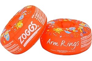 Zoggs Pierścienie na ramię, opaski na ramię z podwójną wypornością, opaski pływackie dla dzieci, pomarańczowe/wielokolorowe, 1-6 lat, 11-30 kg