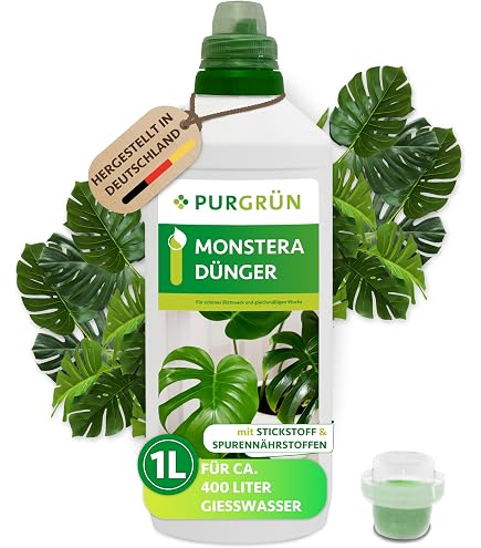 Purgrn Calathea-Dnger 1 Liter  Schnell wirksame mineralische Rezeptur   Premium-Flssigdnger mit Spurennhrstoffen  NPK 7+3+6  Strkt die  Widerstandskraft  Fr eine intensive Blattfrbung : Amazon.de: Garten
