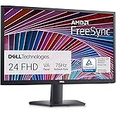 Dell SE2422HX 24 Zoll Full HD (1920x1080) Monitor, 75Hz, VA, 5ms, AMD FreeSync, HDMI, VGA, 3 Jahre Garantie, Schwarz