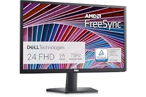 Dell SE2422HX 24 Inch Full HD (1920x1080) Monitor, 75Hz, VA, 5ms, AMD FreeSync, HDMI, VGA, 3 Year Warranty, Black