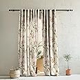 SPACES DRAPE STORY Heavy Polyester Fabric Floral Elegant Digital Print 75% Room Darkening Semi Sheer Grommet Curtain Set Of 2 (2.5Ft X 7Ft) Door Curtain, Pink