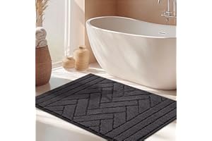 Biscpro Tapis Chien, Couverture pour Animaux, pour Chat, 50 x 80 cm,Lavable en Machine, Antidérapant,Moelleux,pour Chien, Entrée, Porte et Couloir -Gris Charbon