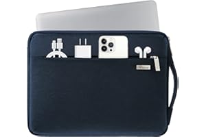 Voova Funda Portatil 15.6 16 Pulgadas (37×25,5×2,5CM) Funda Portátil 360°Protectora 15,6 Funda Ordenador para Macbook Pro 16,Acer ConceptD 16,Lenovo 16,Inspiron 16 Bolsa Portatil, Azul