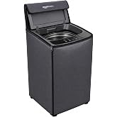 Amazon Basics Waterproof Top Load Fully Automatic Washing Machine Cover for 6 kg, 6.5 kg, 7kg & 7.5 kg (Grey) - 59 x 59 x 86 