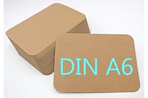PAPERMANE DIN A6 Postkarten Karteikarten Set Blanko zum Selbstgestalten Wahlweise mit Umschlägen und runden Ecken (Kraftpapier braun rund 300g/m², 50 Karten ohne Umschläge)