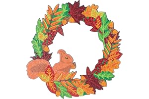 RAILONCH Weihnachten Kranz, 5D DIY Diamond Painting Set,Diamant Malerei Weihnachten Kranz Strass Kristall Kranz Dekoration Weihnachts Geschenke (B)