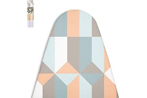 Encasa Homes Ironing Board Cover 'Luxury Line' con imbottitura extra spessa (si adatta standard Wide schede di 125 x 46 cm) Blocchi - Sostituzione per la casa e l'hotel