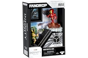 FANDROP MV04-Mavel Studios' The Avengers - Iron Man VS. Loki, Combines An Epic Diorama, Artifacts & Scene Marker Creating A Display To Enhance Any Marvel Collection, 4 To Collect