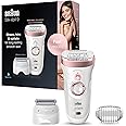 Braun Silk-épil 9 Depilatore Donna, Epilatore Elettrico Donna Impermeabile al 100% Idea Regalo, 9-720 Bianco e Rosa