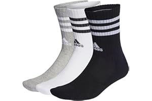 adidas Unisex adulto 3-Stripes Cushioned Crew Socks 3 Pairs