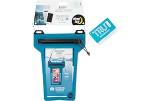 Nite Ize Runoff wasserdichte Handy-Tasche mit Lanyard und Reißverschluss, IP67 Universal wasserdichte Hülle für iPhone 11/11 Pro Max/Xs Max/XR/X/8/8P Galaxy, Blau (ROPPL-03-R3)