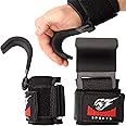 Premium Wrist Hooks Lifting Straps with Padded Wrist Wraps for Maximum Grip Support - Gloves and Pads Alternative in Fitness Gym Weight Lifting Power Training Like Pull Up Deadlifting & Shrugs