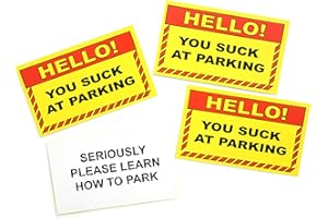 AUNNO ABC Gift Shop 100 Bad Parking Cards, You Suck at Parking Cards, Fake Parking Ticket Joke Gag