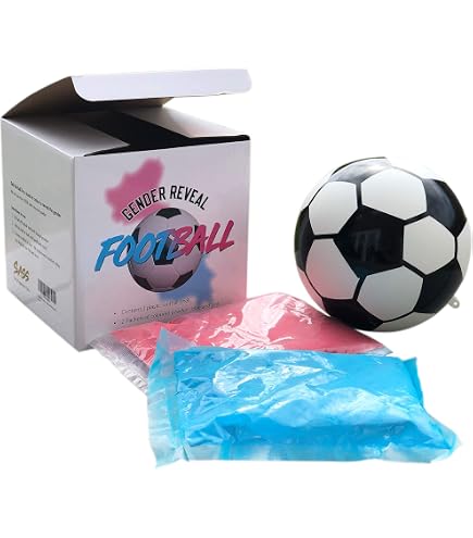 Ballon De Football à Poudre Pour Révélation Du Sexe Du Bébé - Kit Fête Avec Poudre Bleue Ou Rose