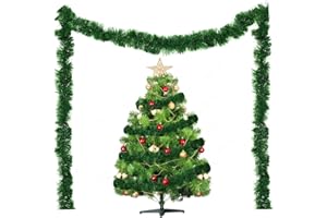 WINWILD 12 Meter Weihnachtsgirlande Weihnachten Grün Ø 13 cm - Künstliche Tannengirlande,Christmas Girlande Weihnachtsbaumschmuck Deko Lametta für Kaminsims,Treppe,Kamin, Weihnachts,Indoor,Outdoor
