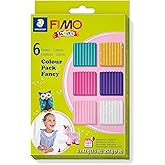 STAEDTLER FIMO Kids fırında sertleşen modelleme hamuru, "Girlie" malzeme paketi, &ccedil;ekici, modaya uygun renk se&ccedil;enekleri, &ouml;zell
