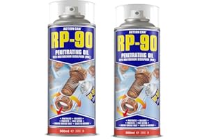 Pack Of 2 Action Can RP-90 Rapid Penetrating Oil Rusty Seized Bolt Screw Lubricant 500ml