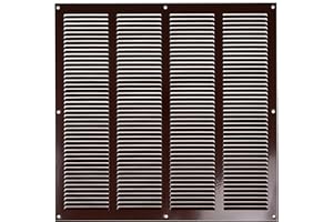 REPA MARKET 40 cm x 40 cm brązowa kratka wentylacyjna - osłona wlotu powietrza wewnątrz i na zewnątrz - zastosowania ogrzewania, chłodzenia i wentylacji. (400 x 400 mm, brązowa)