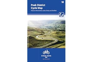 Peak District Cycle Map 18: Features Manchester, Leeds, Derby and Sheffield